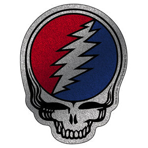 Grateful Dead Steal Your Face 3.8"x5" Glitter Sticker