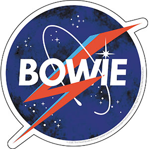 David Bowie Nasa Bolt 4.9"x4.9" Sticker