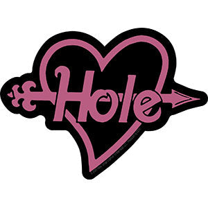 Hole Arrow Heart 5"x3.75" Sticker