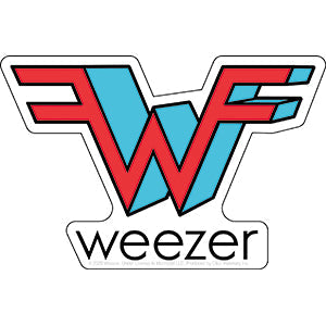 Weezer W Logo 3.25"x5" Sticker