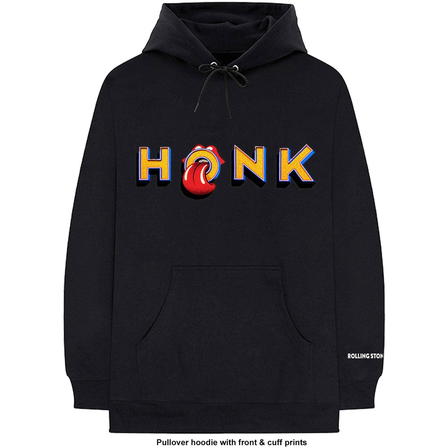 Unisex Pullover Hoodie Honk Letters Cuff Print
