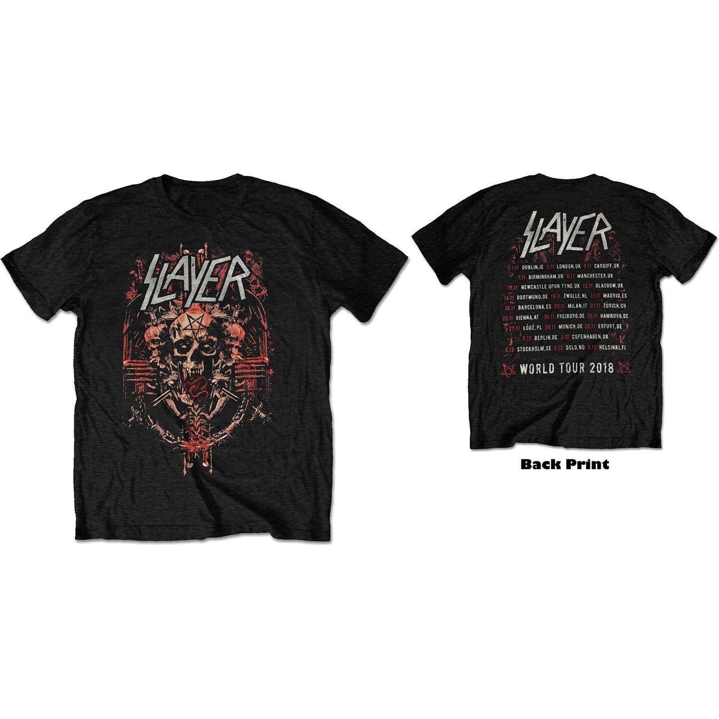 Unisex T-Shirt Demonic Admat European Tour 2018 Back Print