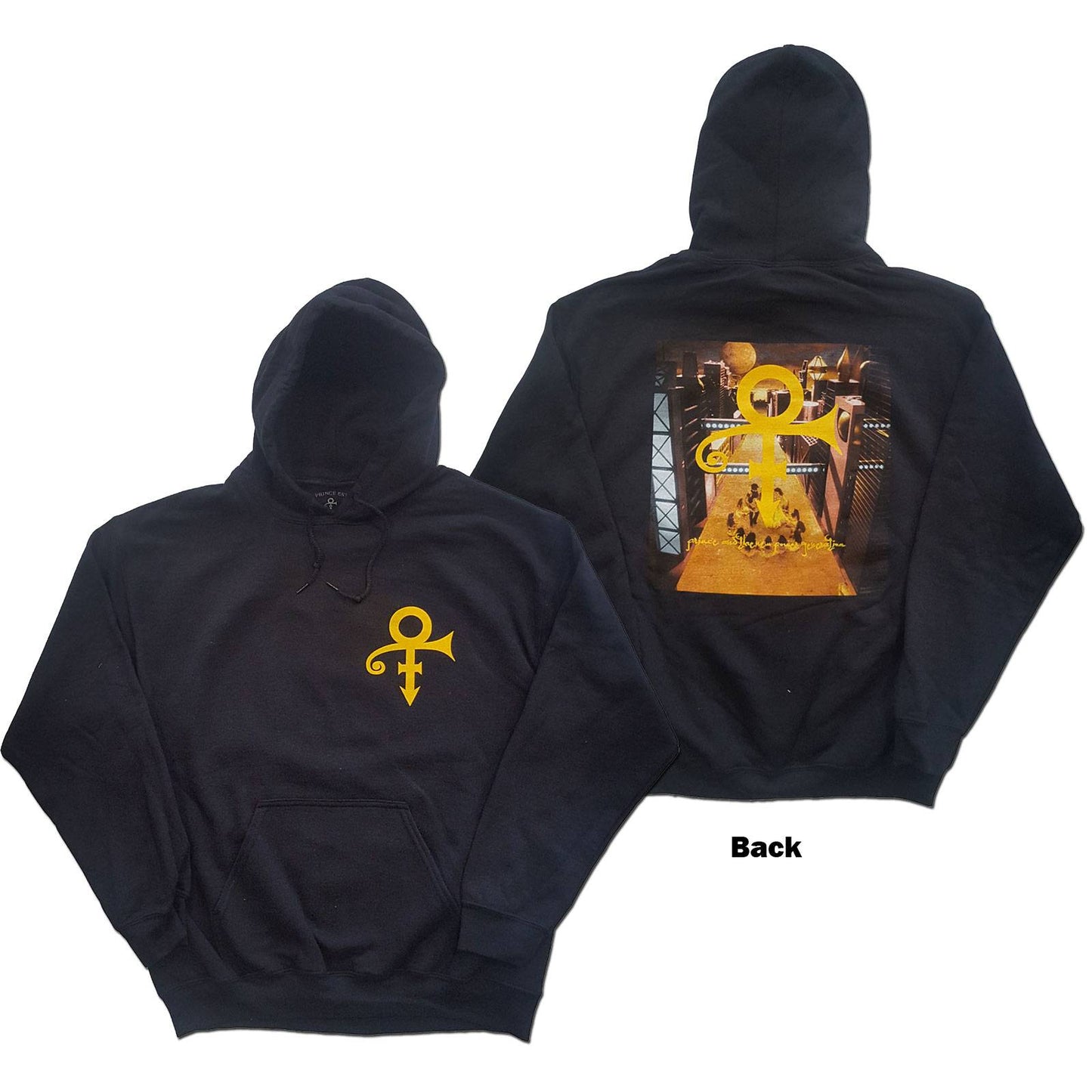 Unisex Pullover Hoodie Love Symbol Back Print