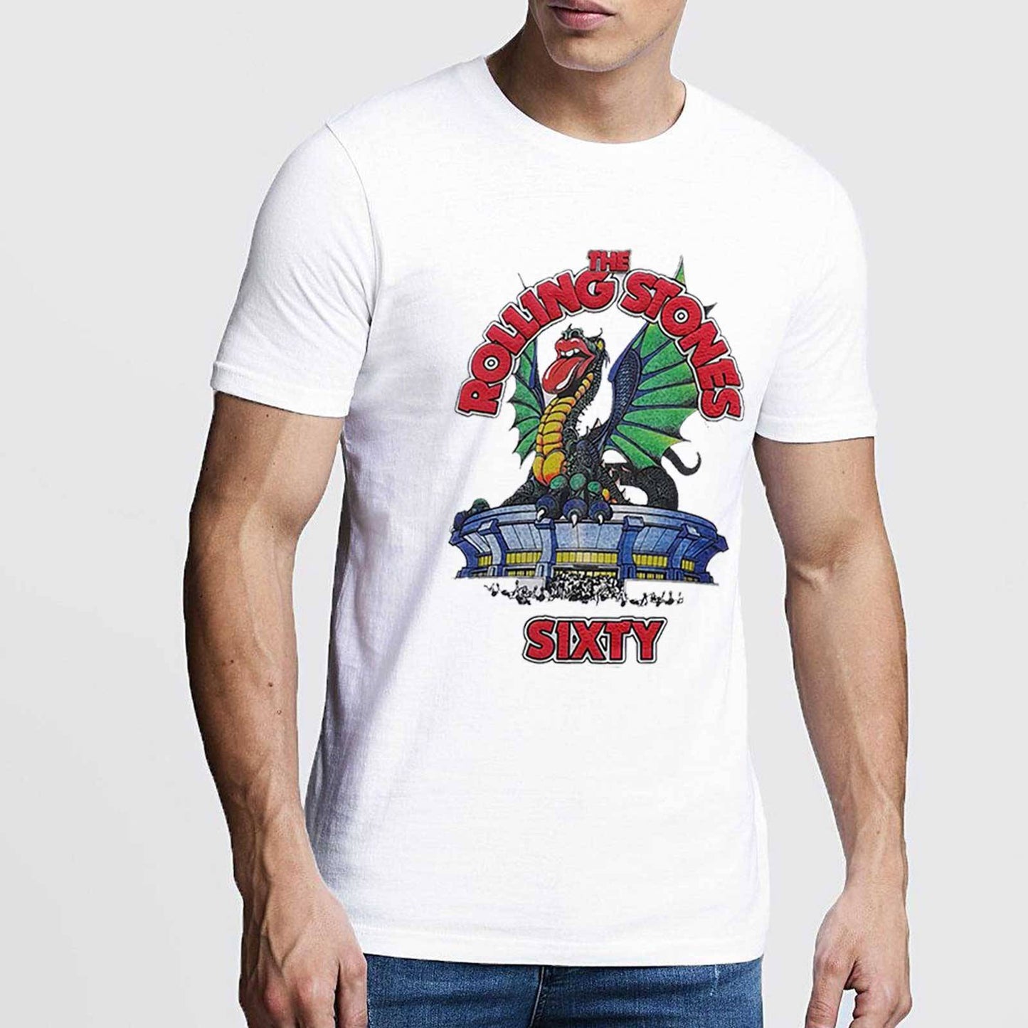 Unisex Hi-Build T-Shirt Sixty Stadium Dragon Hi-Build, Puff Print
