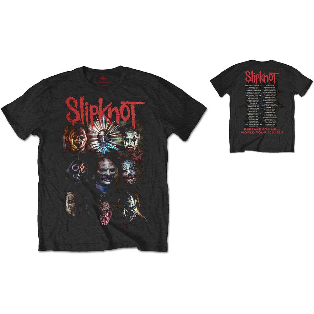 Unisex T-Shirt Prepare for Hell 2014-2015 Tour Back Print