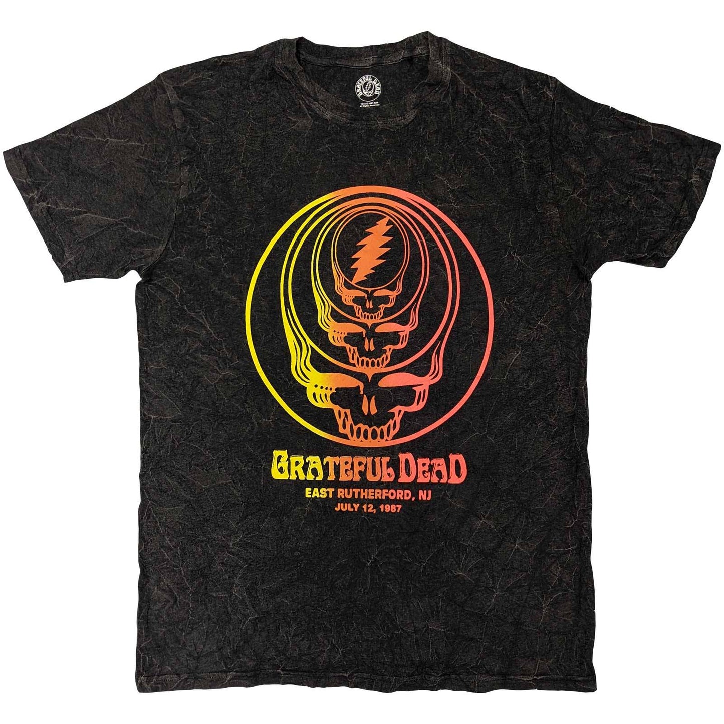 Unisex T-Shirt Concentric Skulls Dye Wash