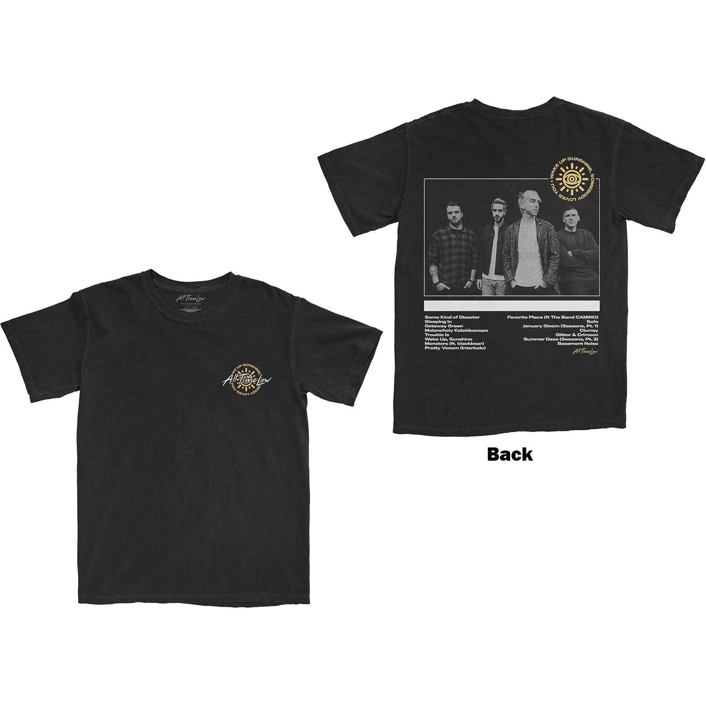 Unisex T-Shirt Wake Up Sunshine Track List Back Print