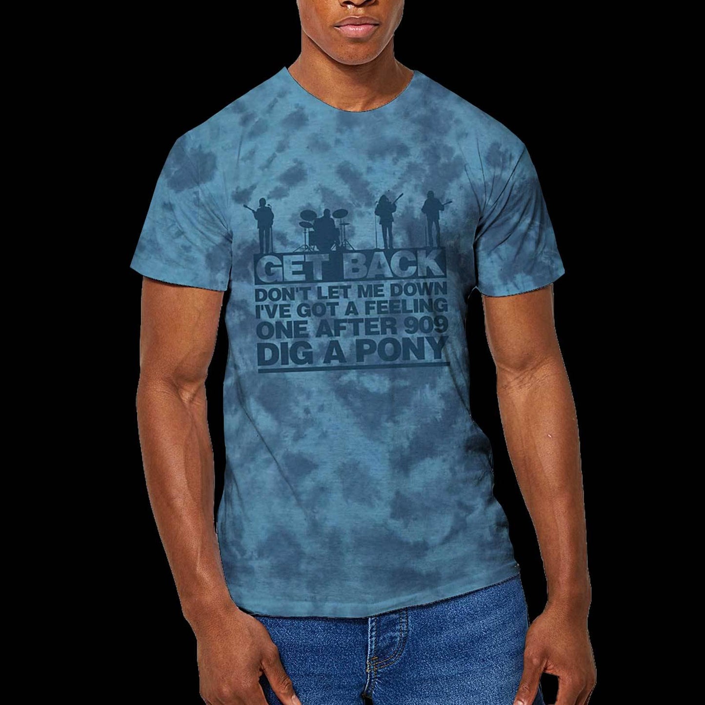 Unisex T-Shirt Let it Be Songs Dip Dye, Dye Wash
