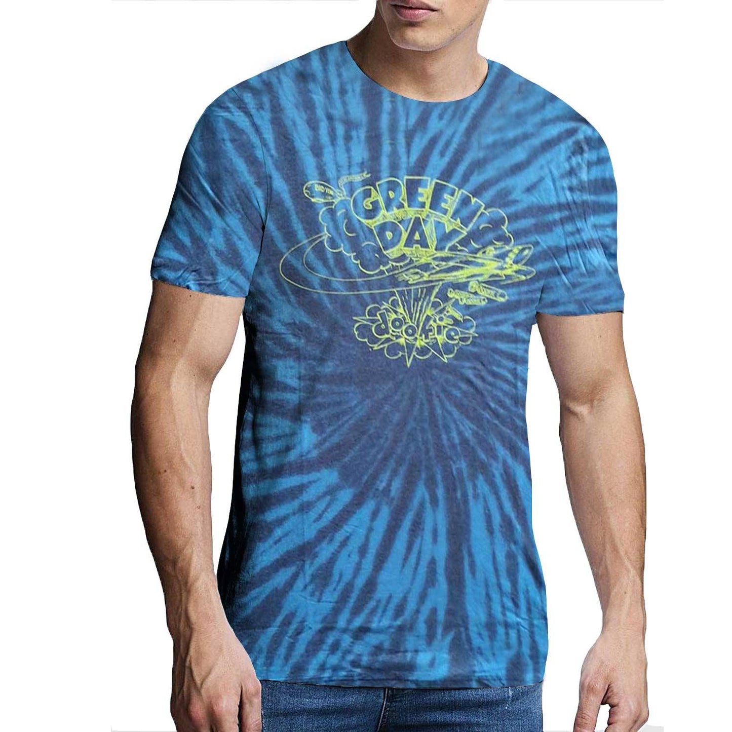 Unisex T-Shirt Dookie Line Art Dip Dye, Dye Wash