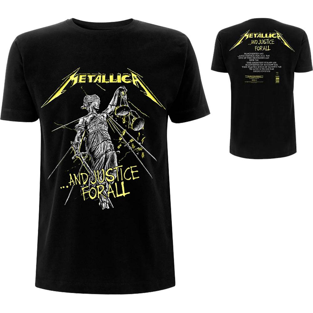 Unisex T-Shirt And Justice For All Tracks Back Print