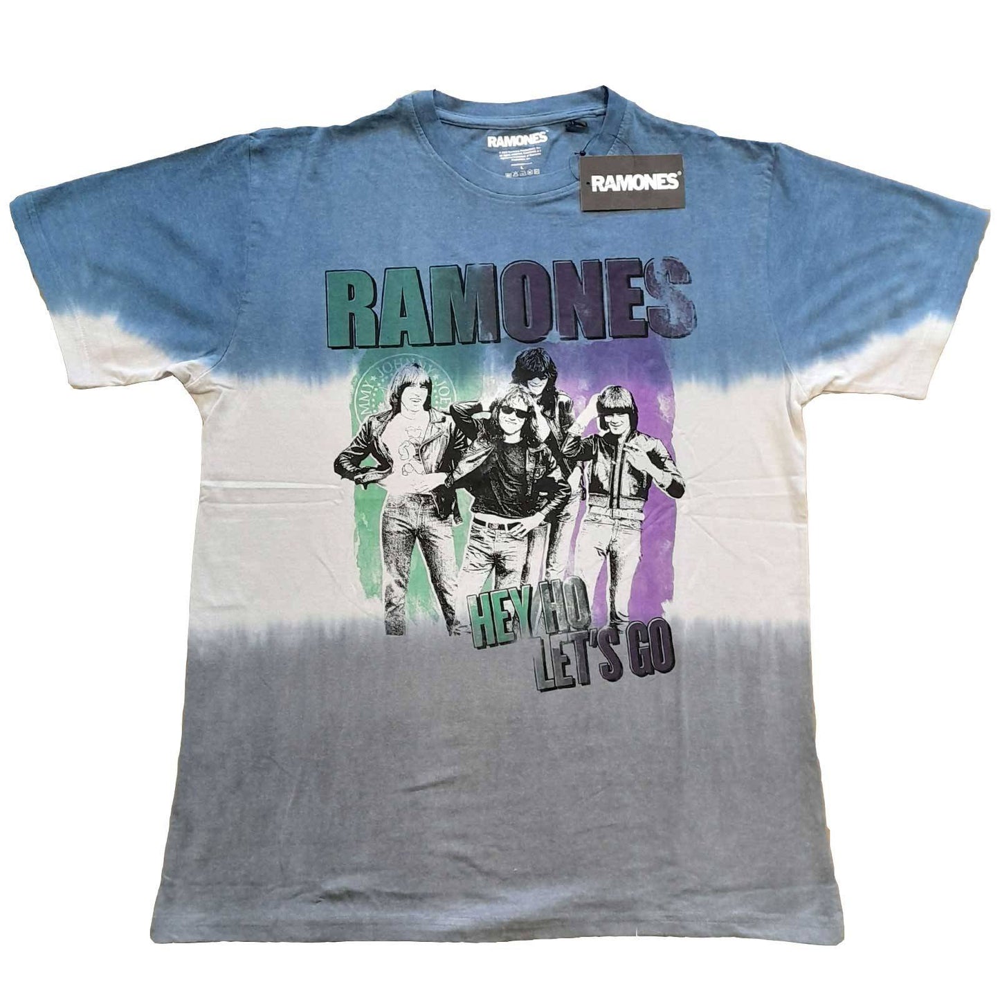 Unisex T-Shirt Hey Ho Retro Dip Dye, Dye Wash