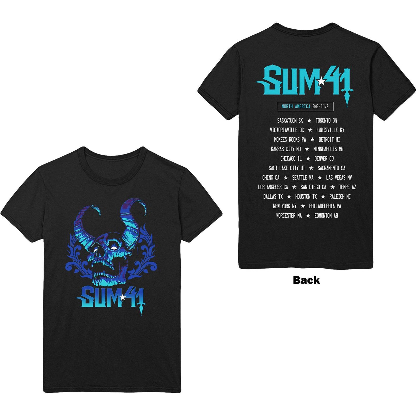 Unisex T-Shirt Blue Demon Back Print