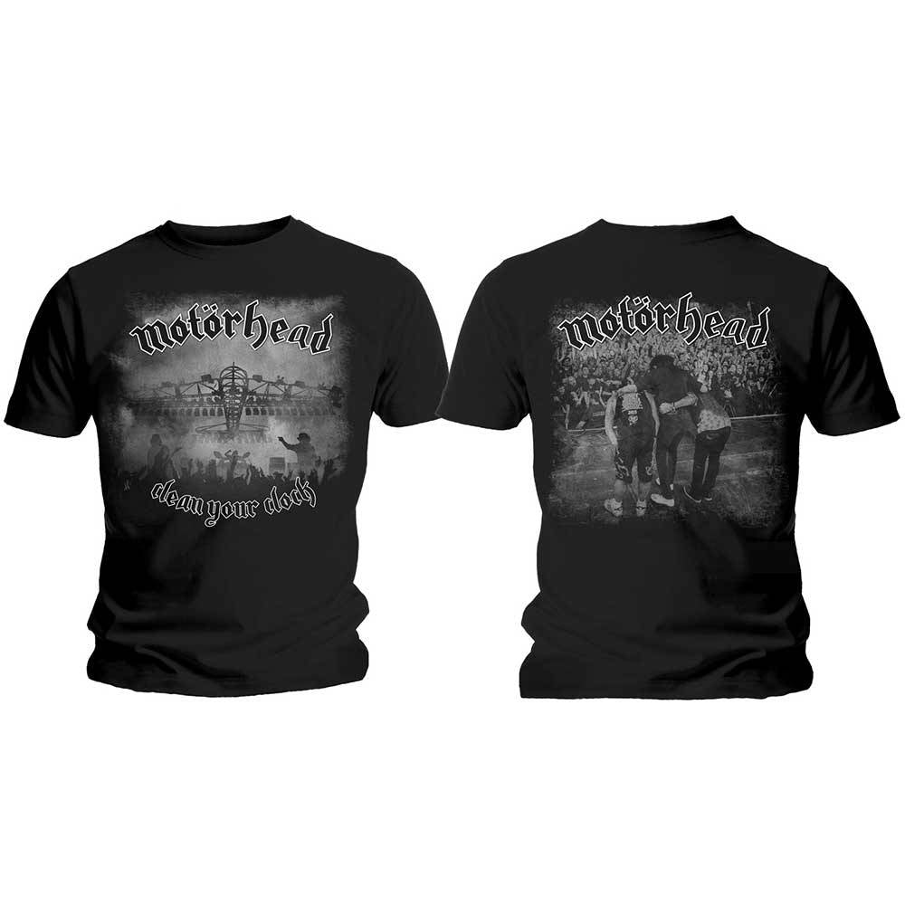 Unisex T-Shirt Clean Your Clock B&W Back Print