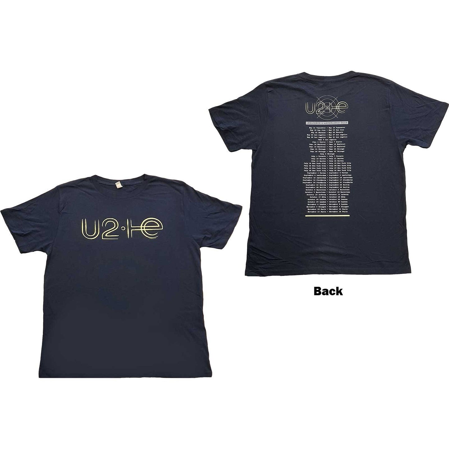Unisex T-Shirt I+E 2015 Tour Dates Back Print