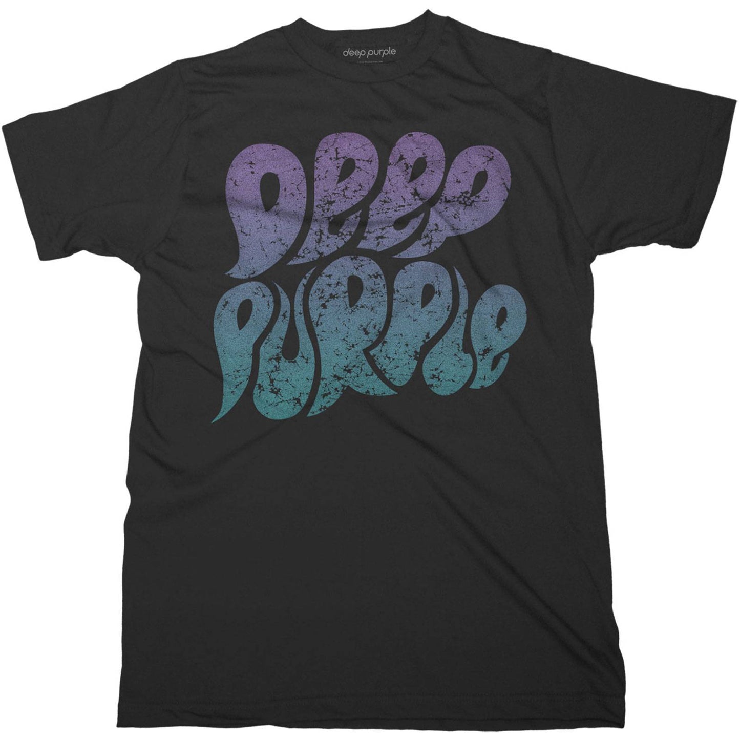 Deep Purple Unisex T-Shirt: Bubble Logo Bubble Logo Short Sleeves