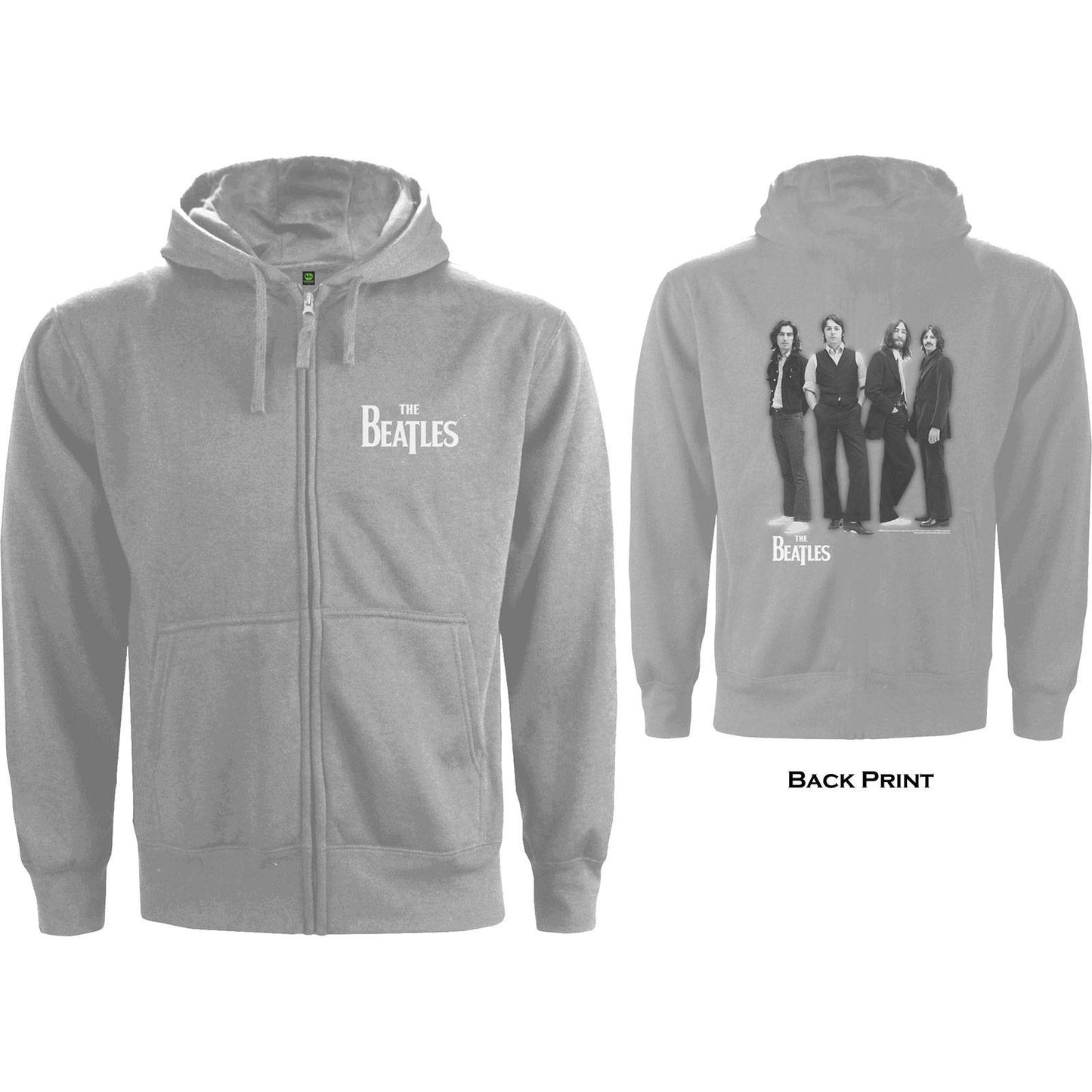 Unisex Zipped Hoodie White Album Back Print
