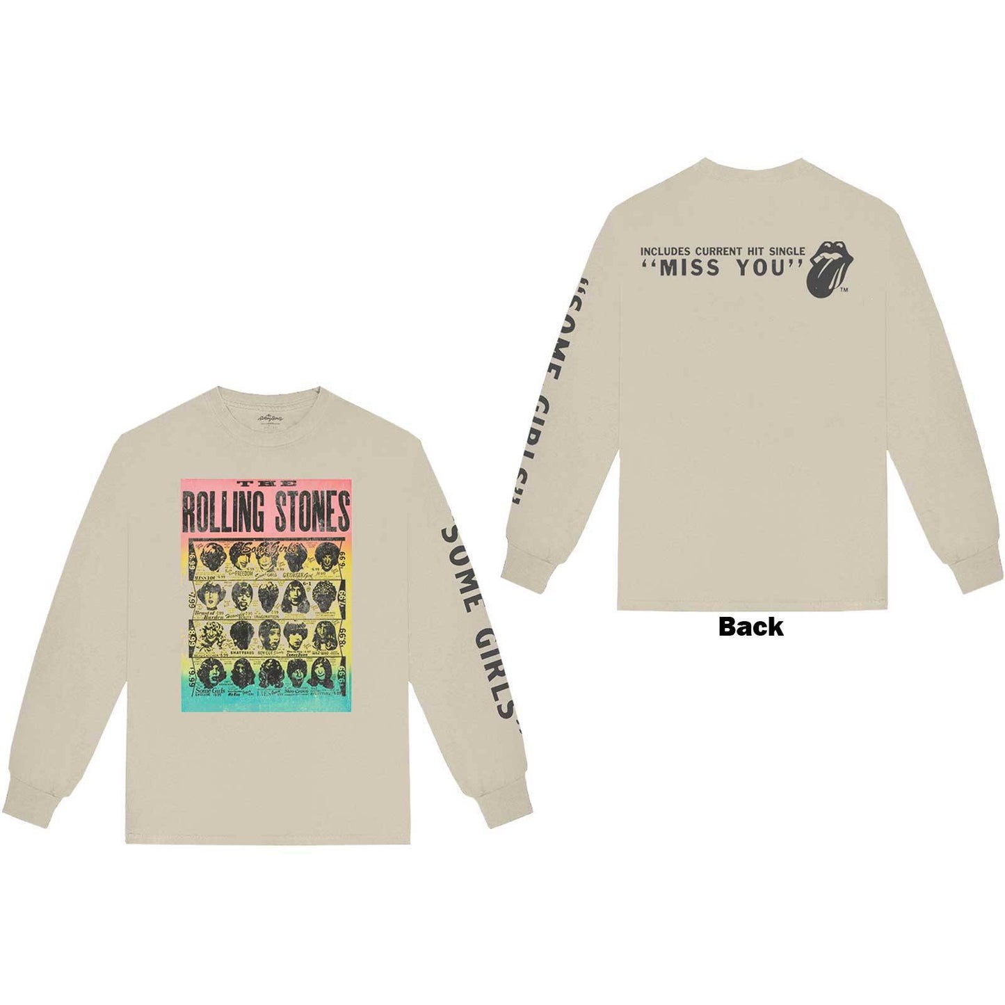 Unisex Long Sleeve T-Shirt Some Girls Back Print, Sleeve Print