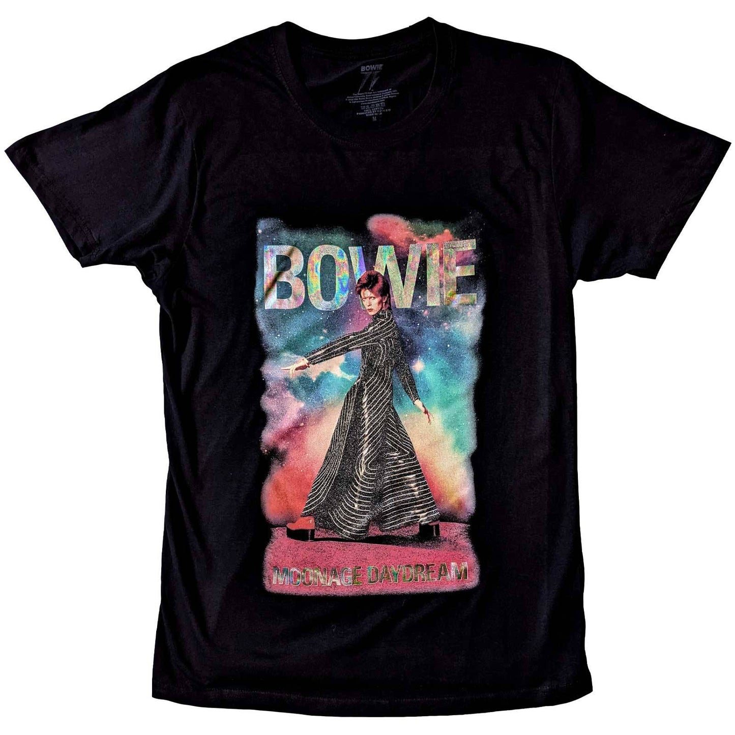 Unisex Embellished T-Shirt Moonage 11 Fade Glitter Print, Embellished