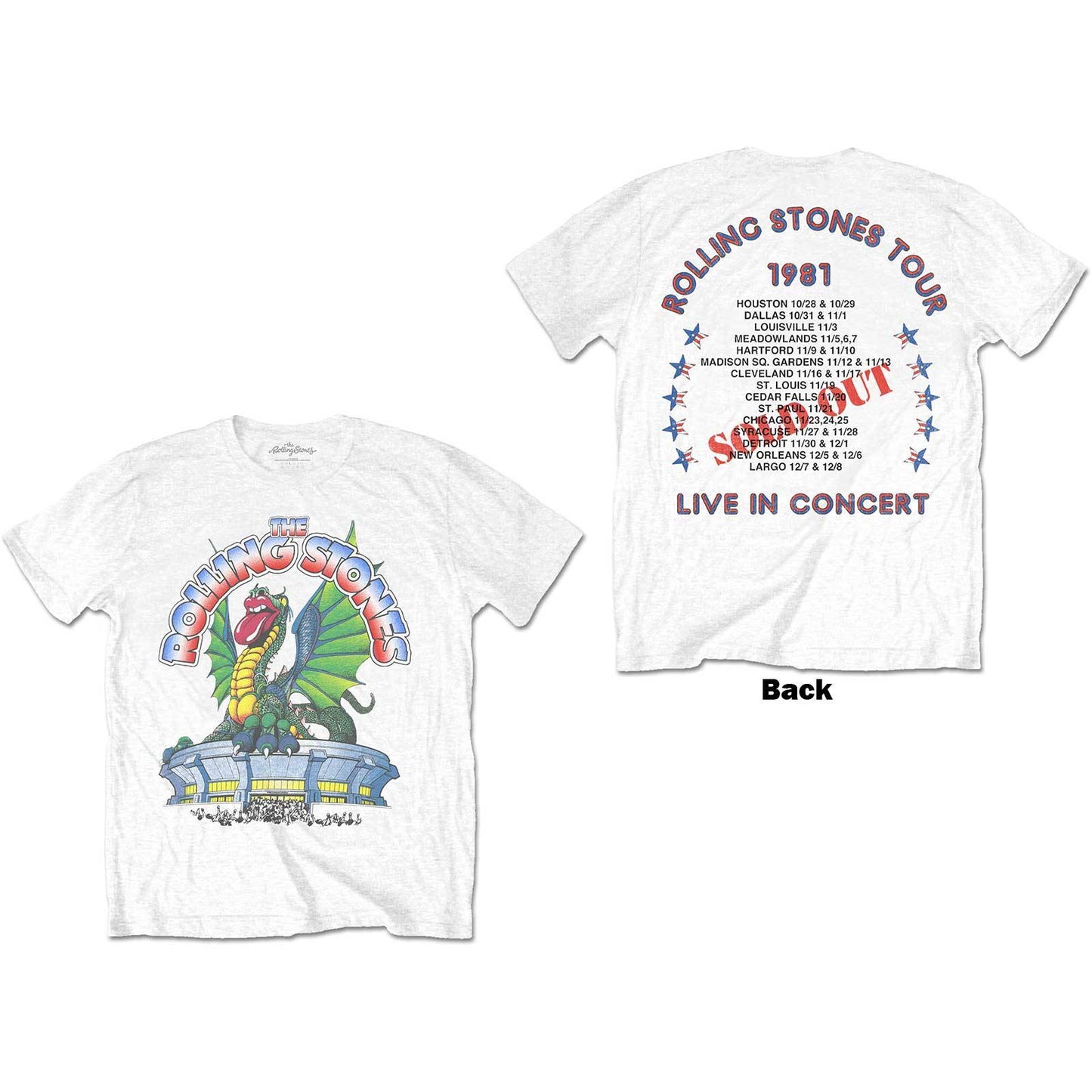 Unisex T-Shirt 81 Tour Dragon Back Print
