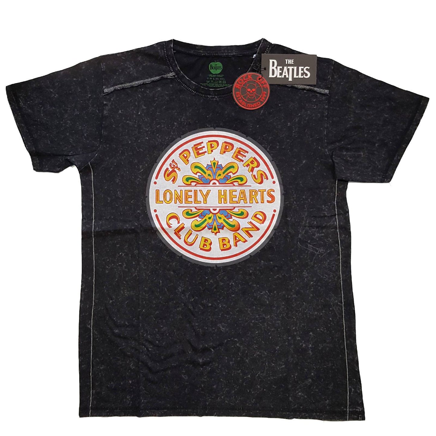 Unisex T-Shirt Sgt Pepper Drum Snow Wash, Dye Wash