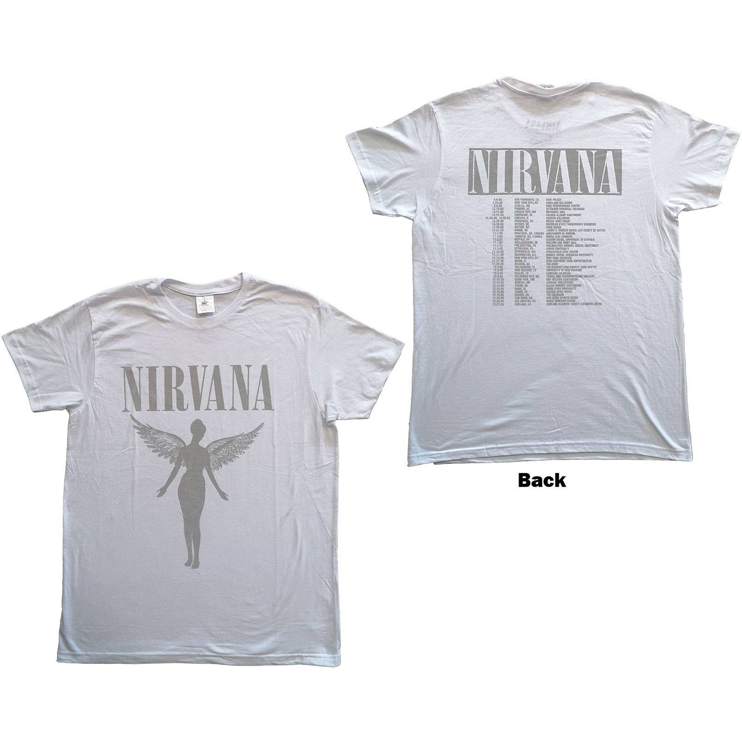 Unisex T-Shirt In Utero Tour Back Print