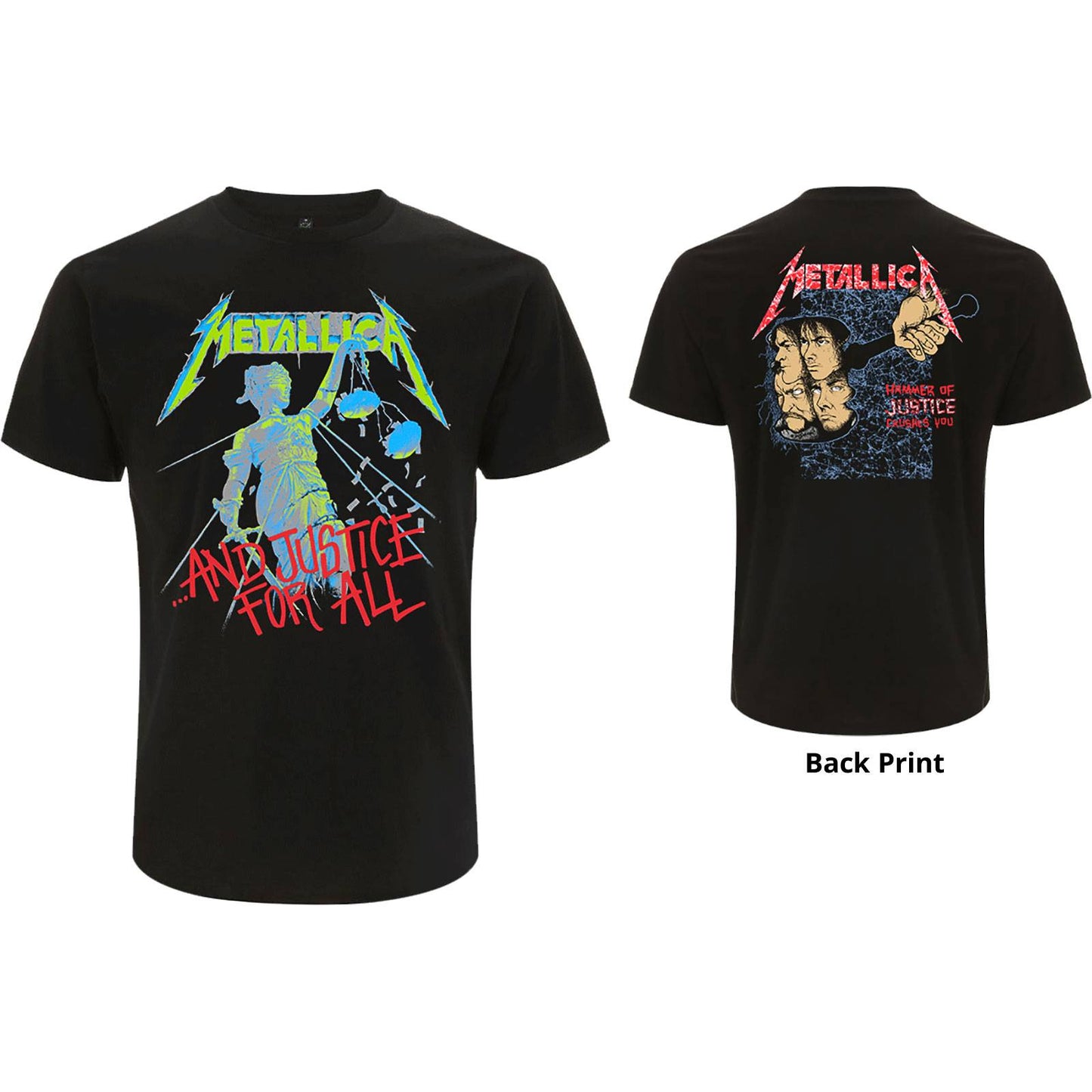 Unisex T-Shirt And Justice For All (Original) Back Print