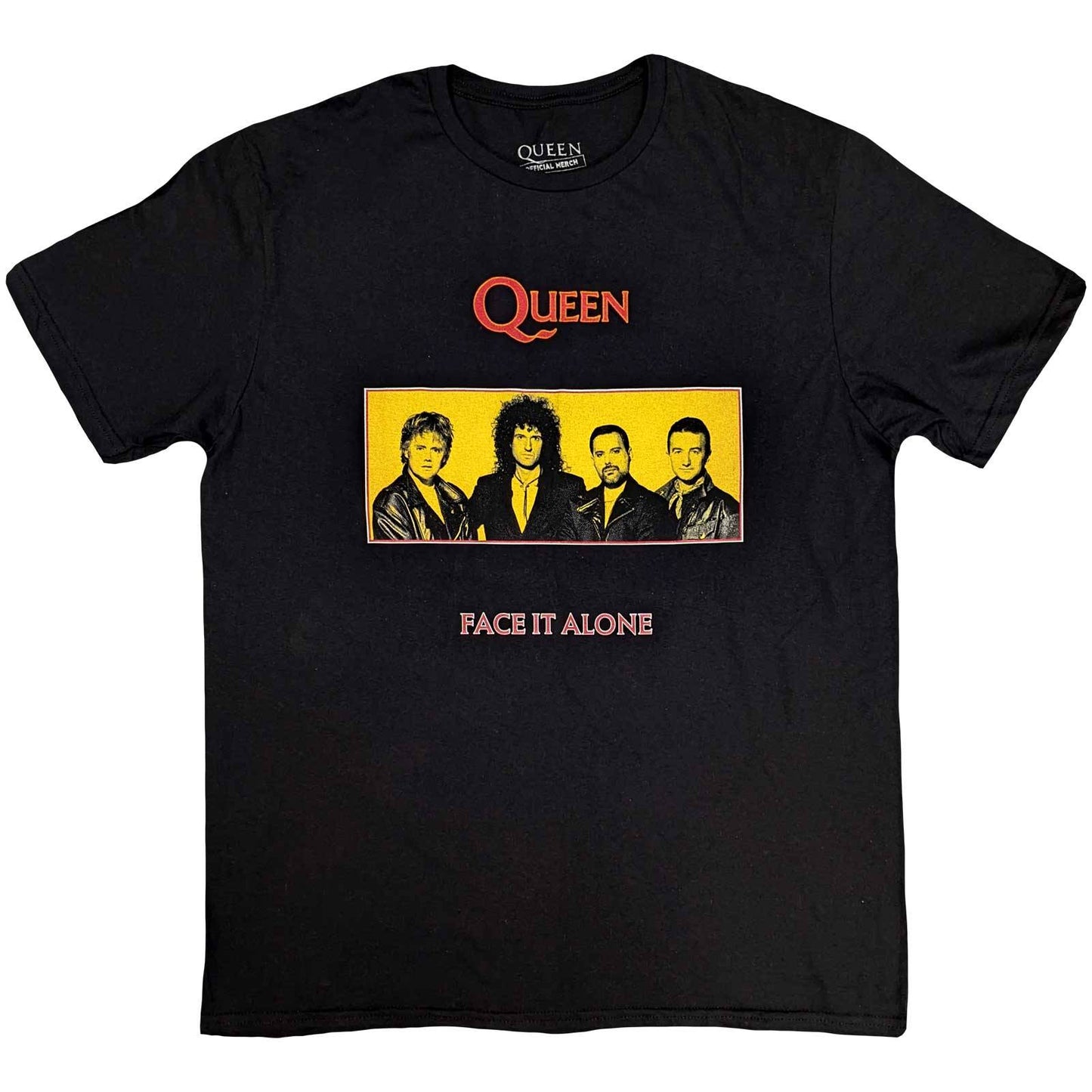 Queen Unisex T-Shirt: Face It Alone Panel Face It Alone Panel Short Sleeves