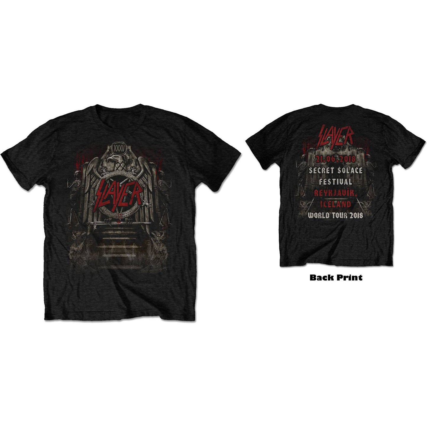Unisex T-Shirt Eagle Grave 21/06/18 Iceland Event Back Print