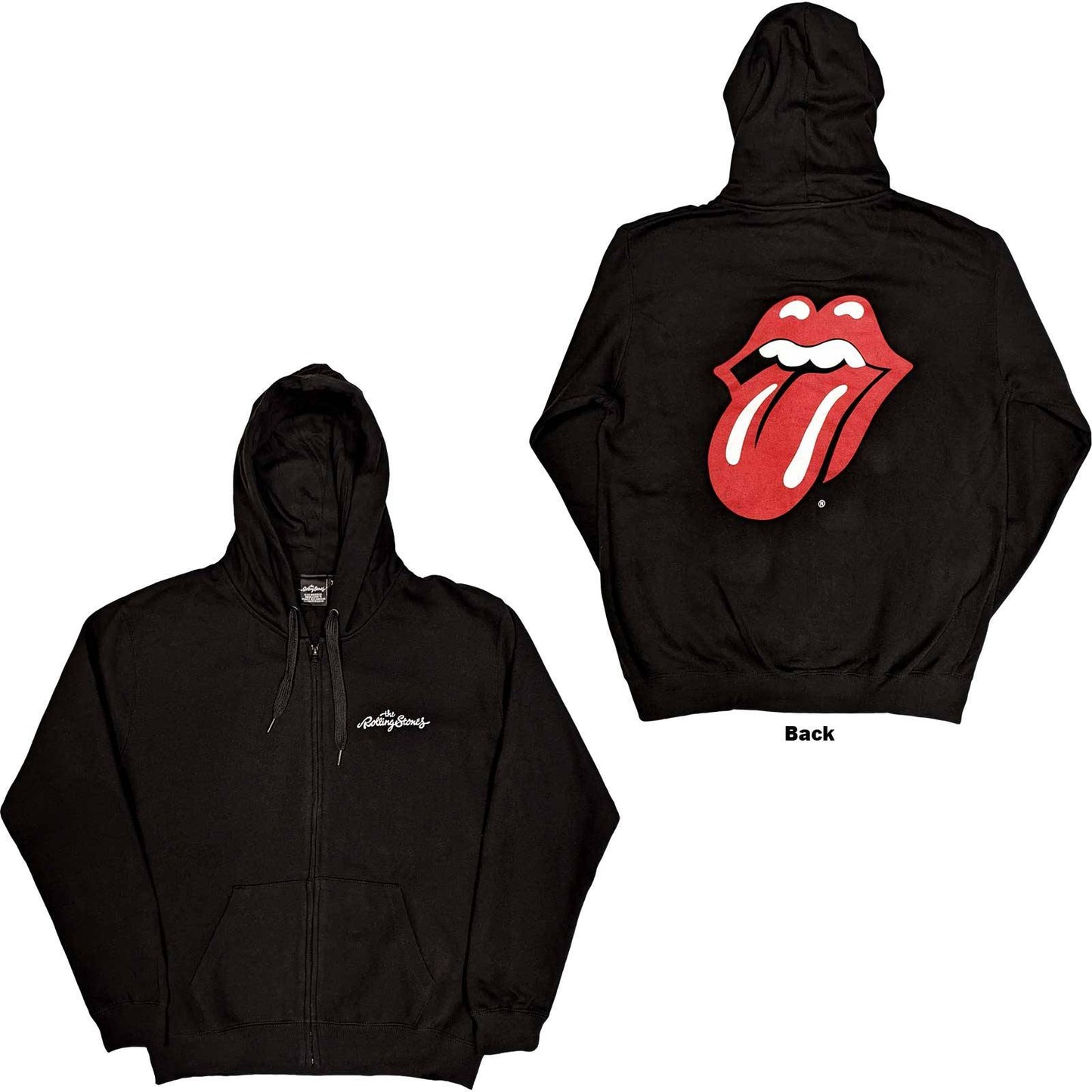 Unisex Zipped Hoodie Classic Tongue Back Print