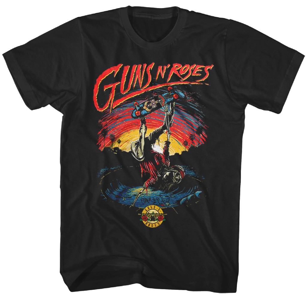 Guns N Roses - Skater Tshirt Black Product Image