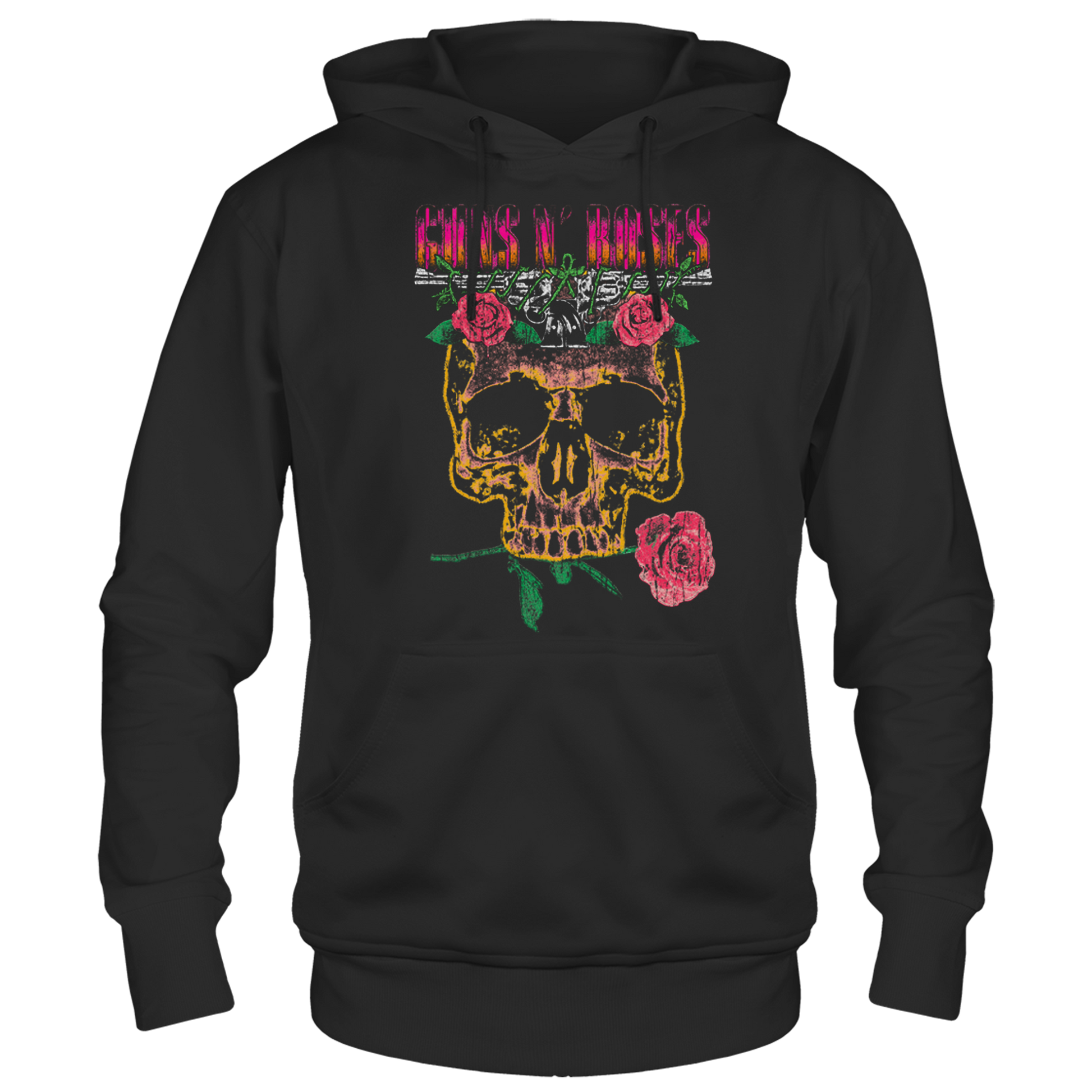 Guns N Roses - 1991 Skull Hoodie Black Product Image
