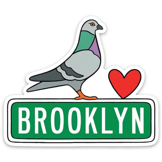 Brooklyn Pigeon Die Cut Sticker