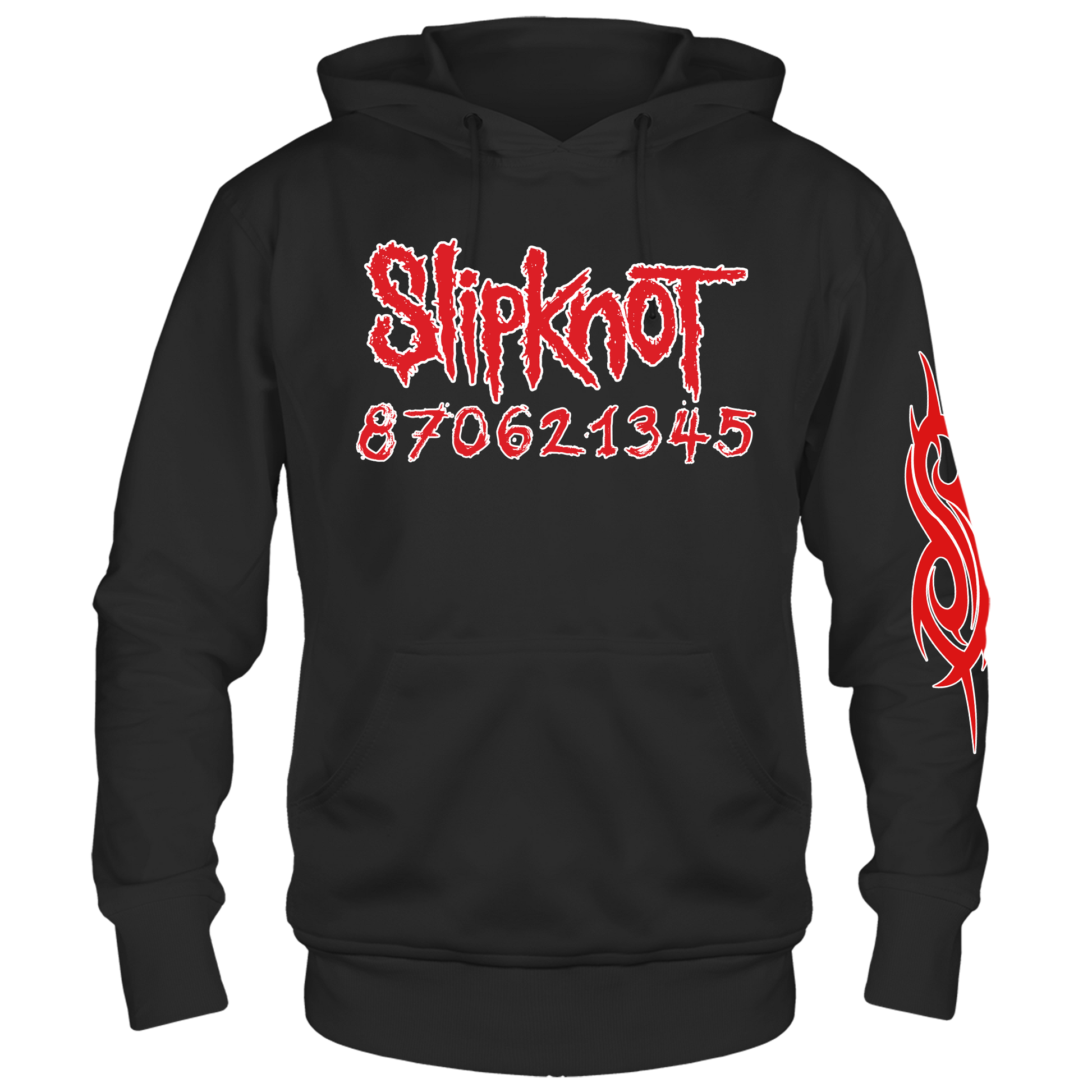 Slipknot - Barcode Print Hoodie Black Product Image
