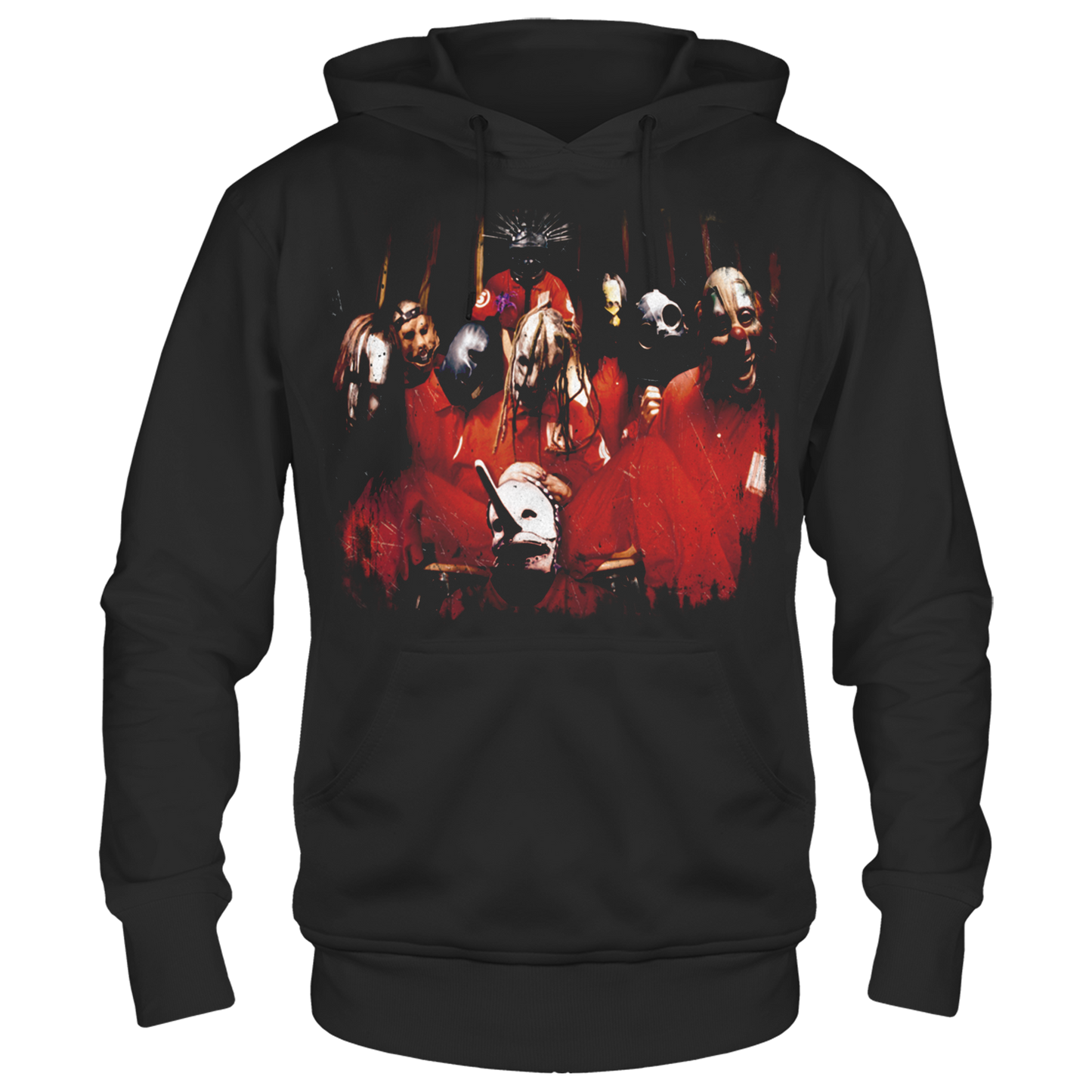 Slipknot - Band Photo Print Hoodie Black Product Image