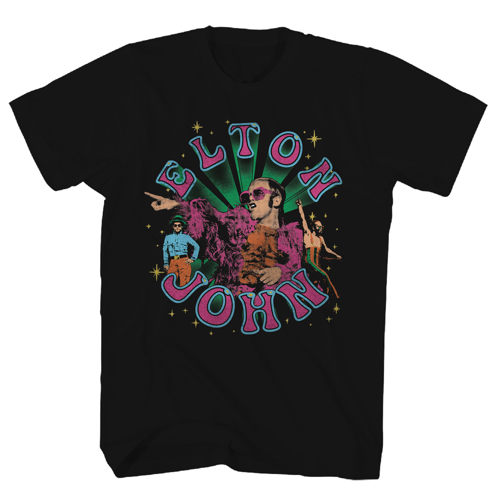 Elton John - Ej Images Tshirt Black Product Image
