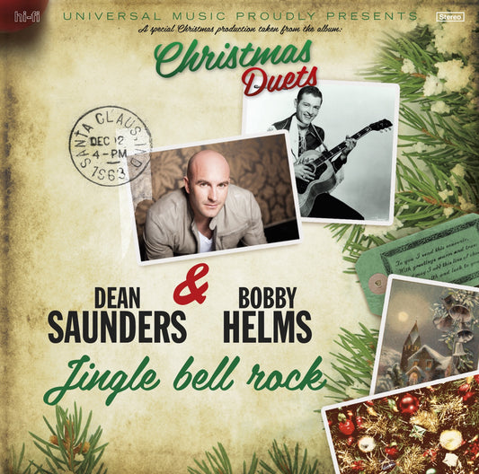 Dean Saunders & Bobby Helms - Jingle Bell Rock - Single Album Cover
