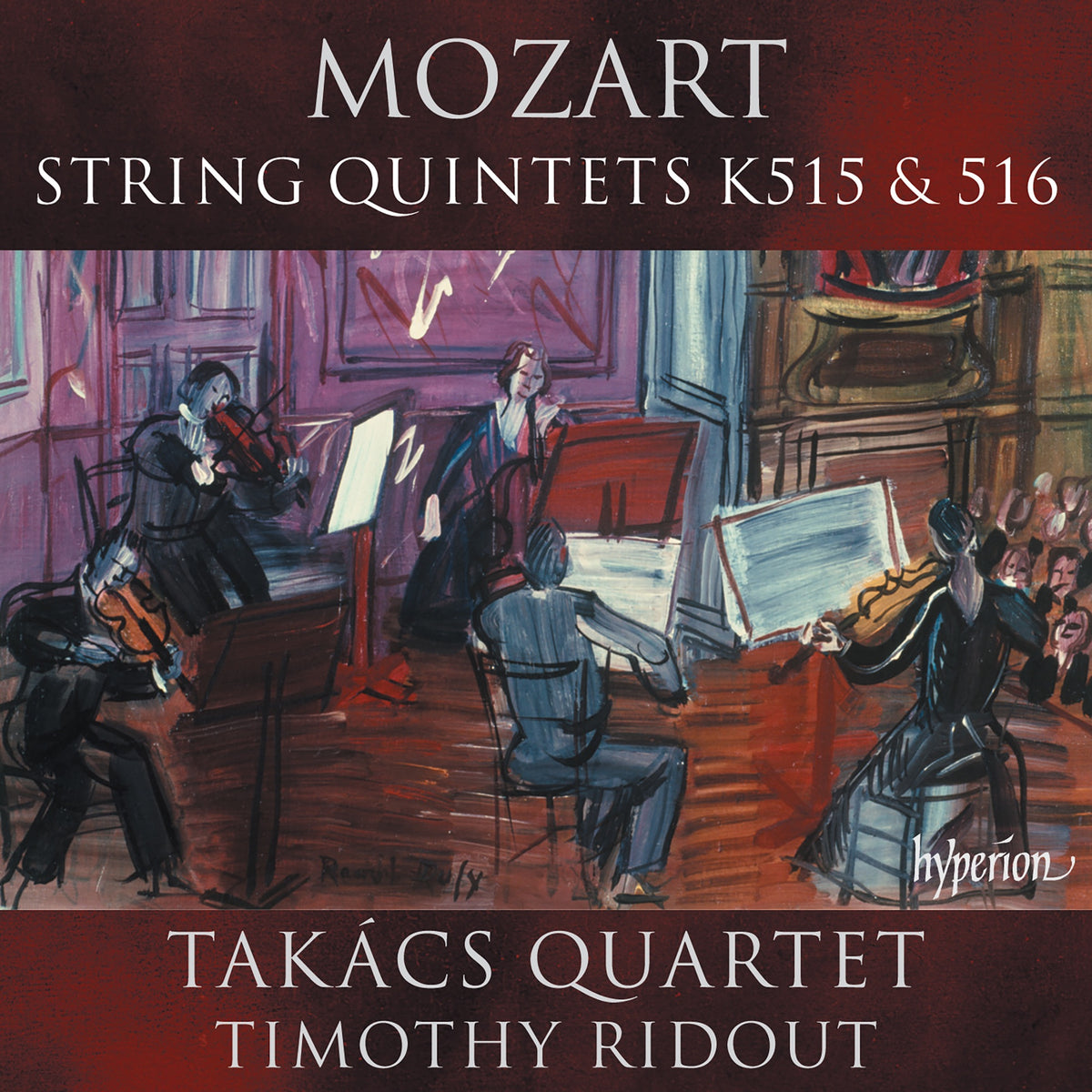Takács Quartet & Timothy Ridout - Mozart: String Quintets K. 515 & 516 Album Cover