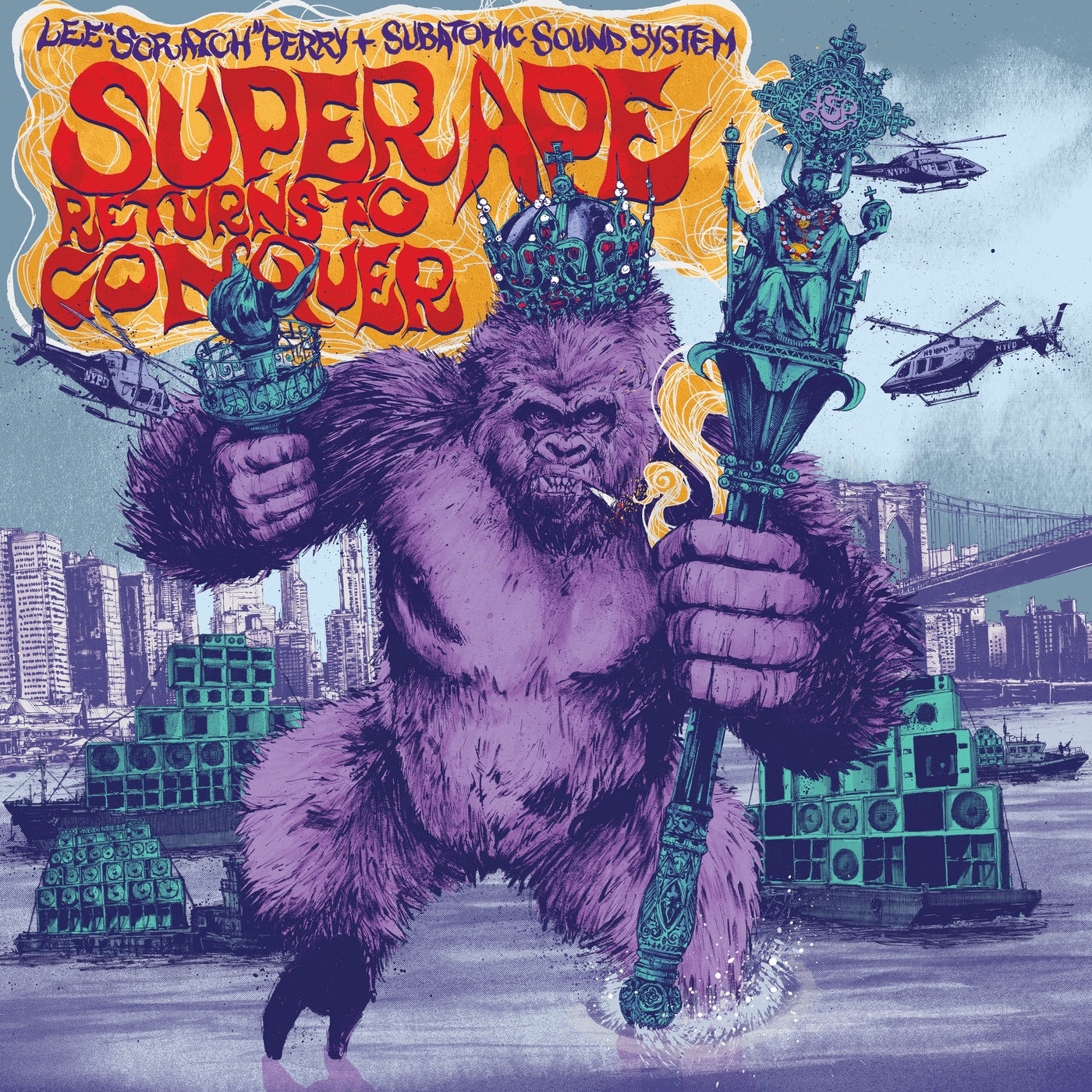 Subatomic Sound System & Lee "Scratch" Perry - Super Ape Returns to Conquer Album Cover