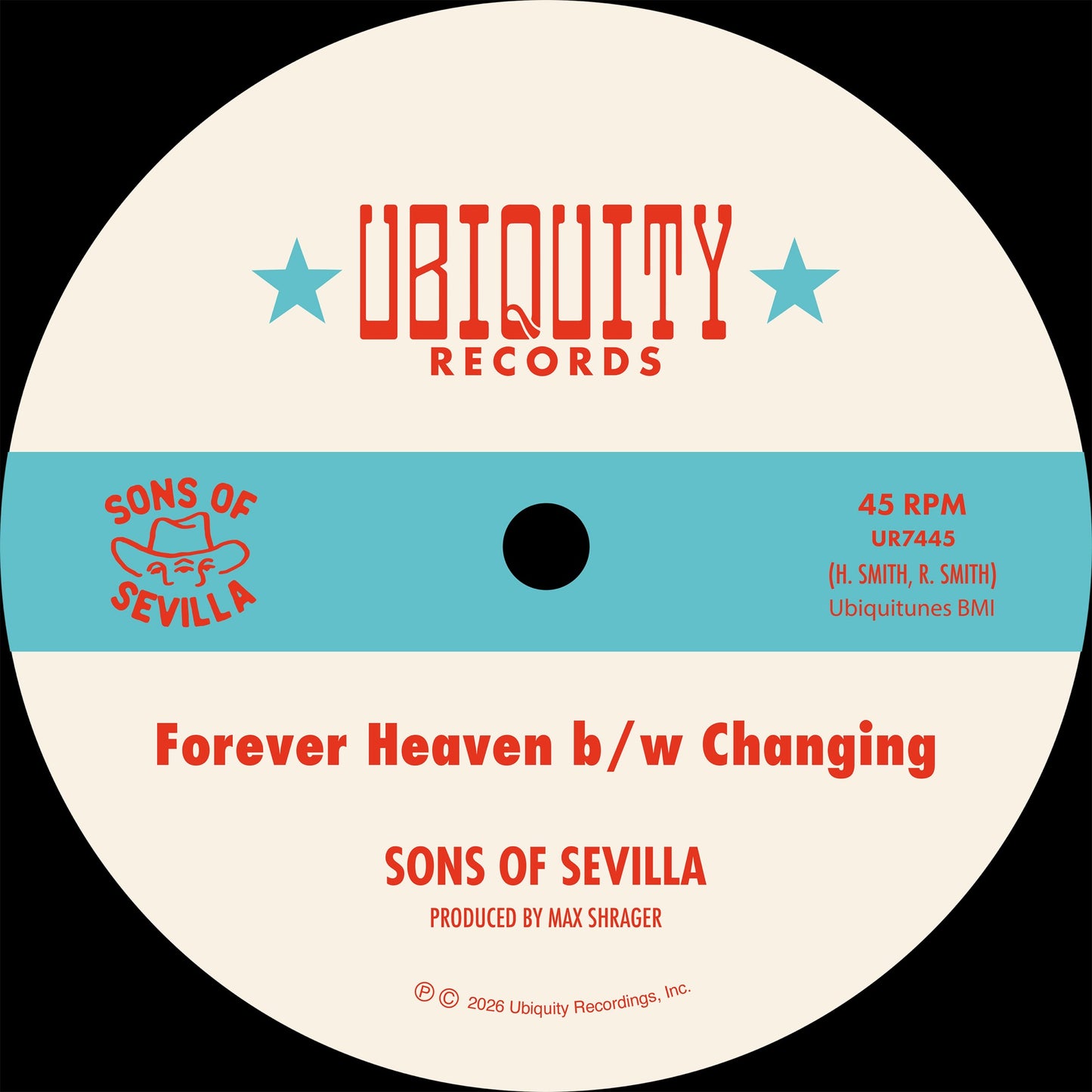 Sons of Sevilla - Forever Heaven b/w Changing - Single Album Cover