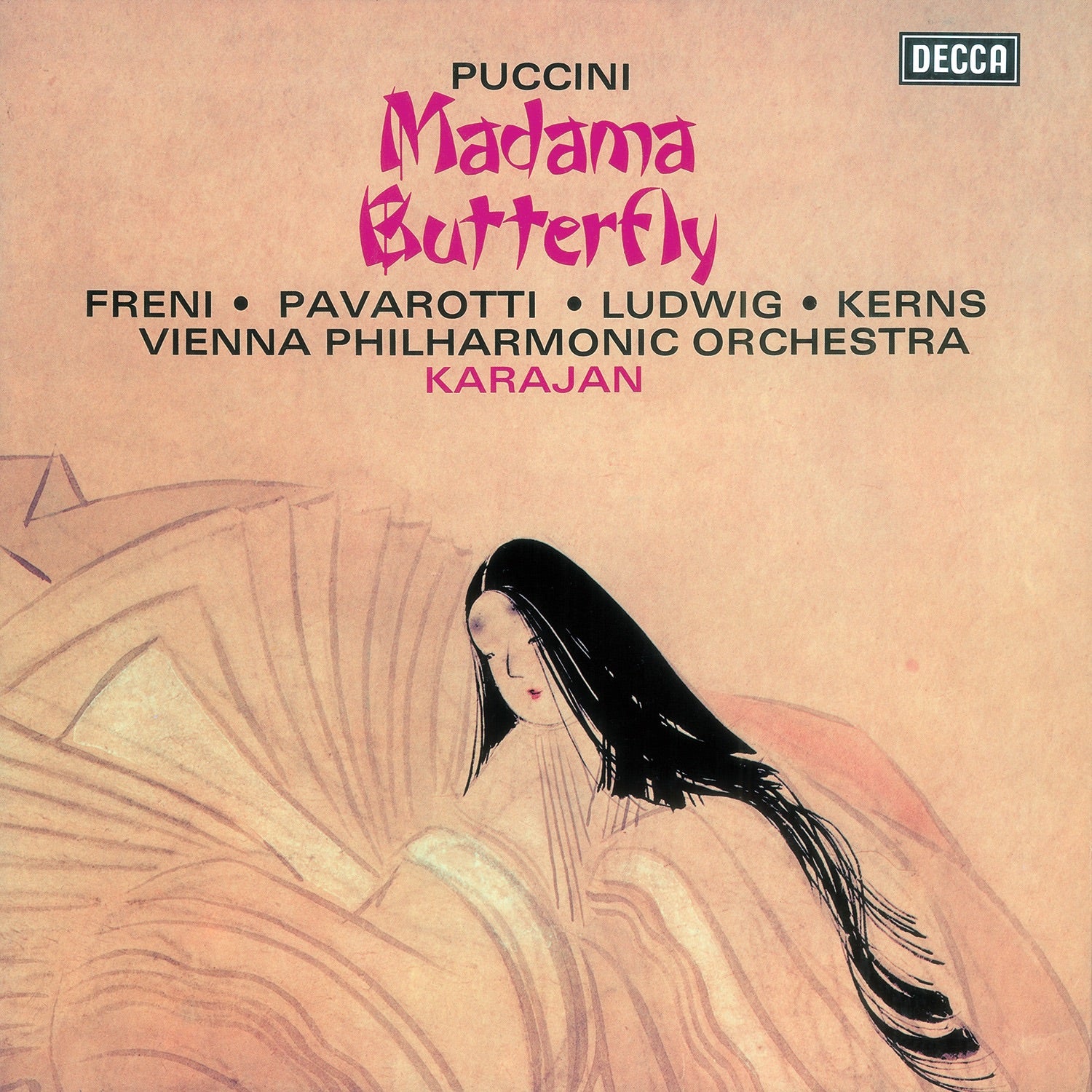 Luciano Pavarotti, Herbert von Karajan, Vienna Philharmonic, Mirella Freni, Christa Ludwig & Chorus of the Vienna State Opera - Puccini: Madama Butterfly Album Cover