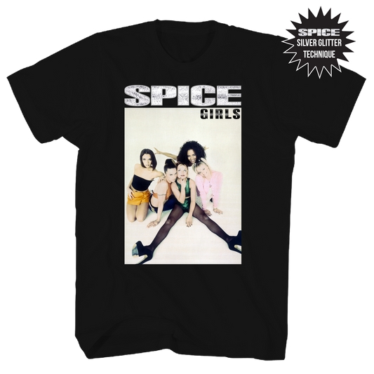 Spice Girls - Group Pict Glitter F/b Tshirt Smll Black Product Image