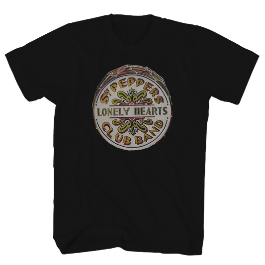 Beatles - Sgt Peppers Drumtshirt Black Product Image