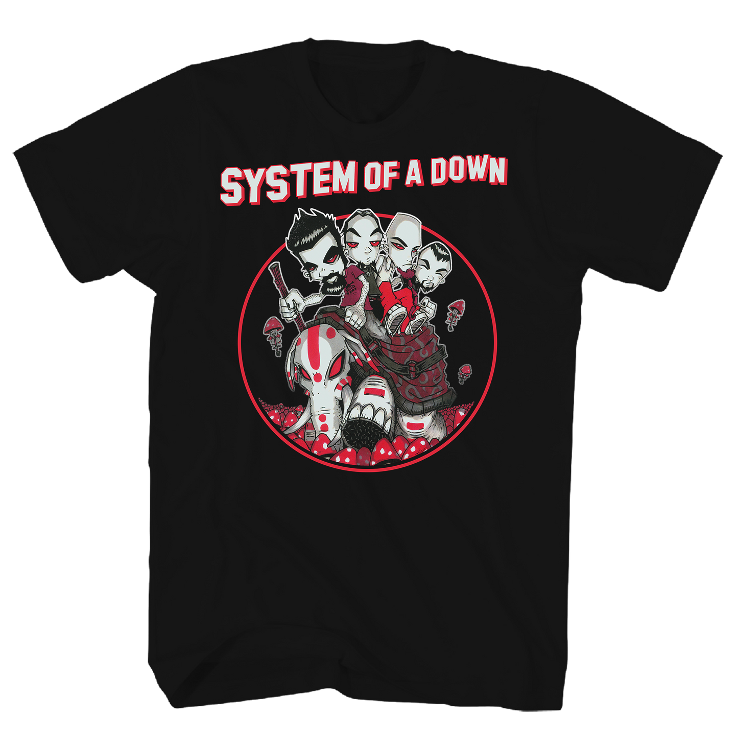 System Of A Down - Mushroom People Tshirt Black Product Image