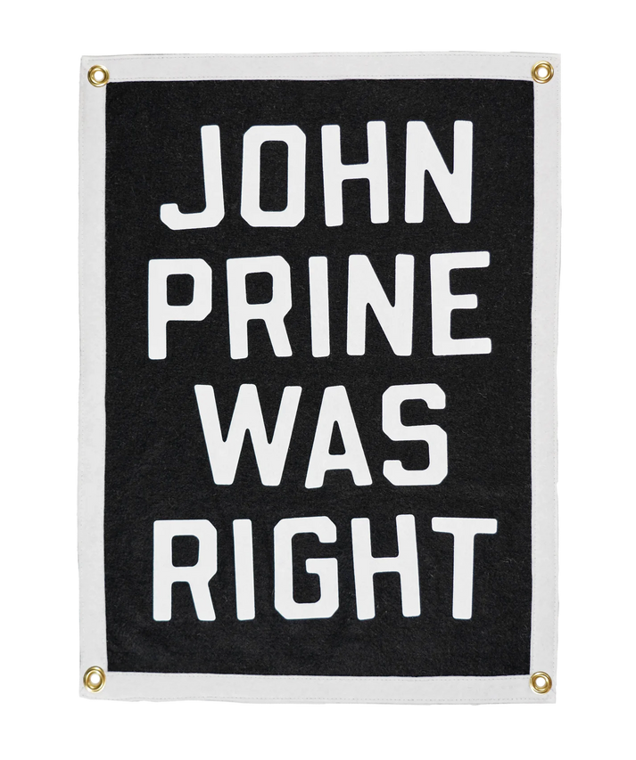 John Prine - John Prine Was Right Camp Flag Product Image