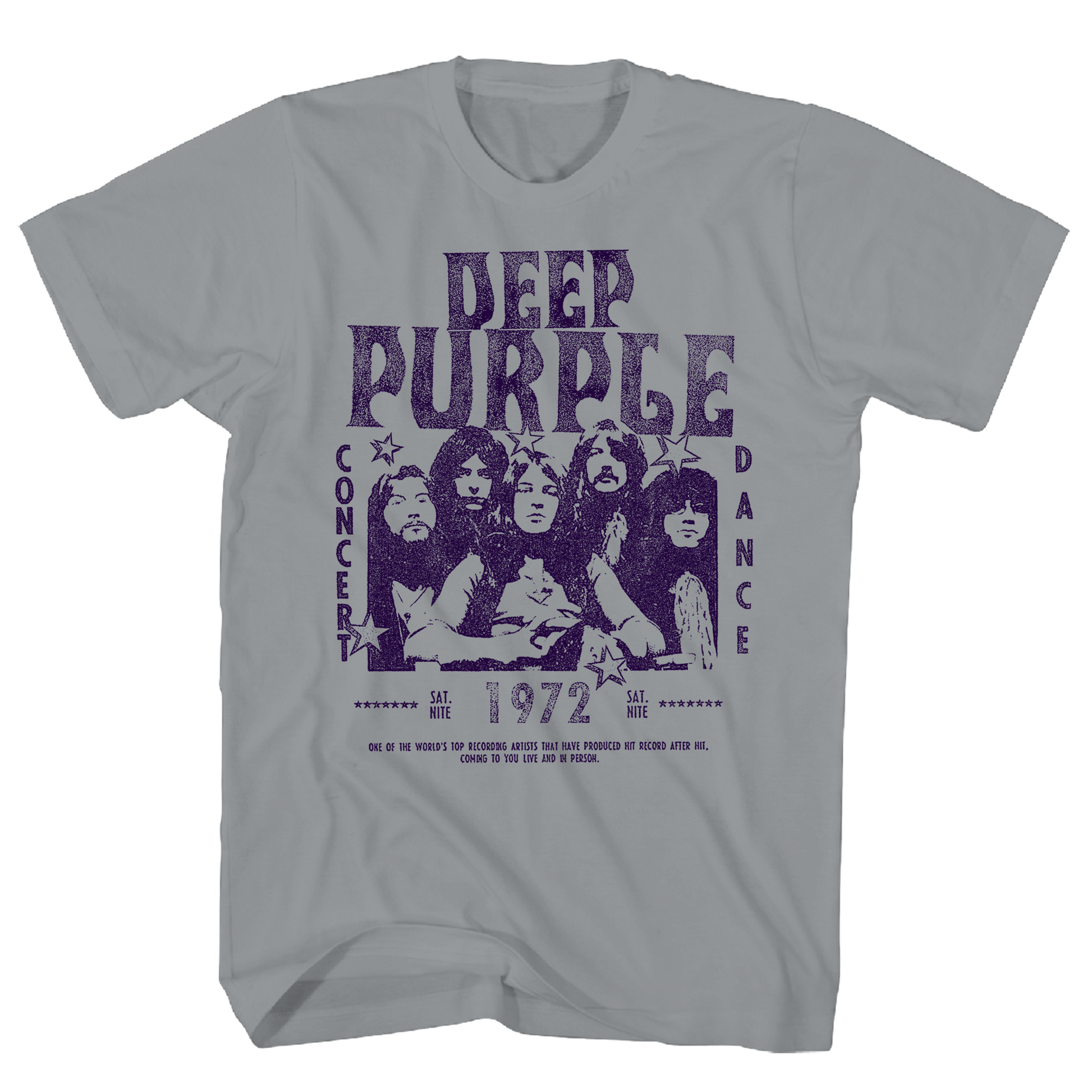 Deep Purple - Concert 1972 Tshirt Gray Product Image