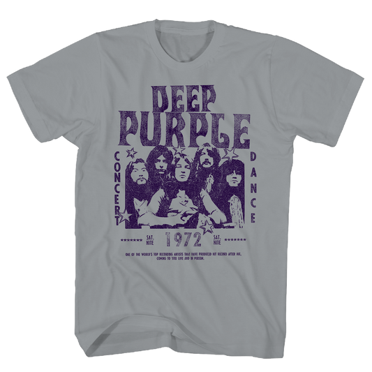 Deep Purple - Concert 1972 Tshirt Gray Product Image
