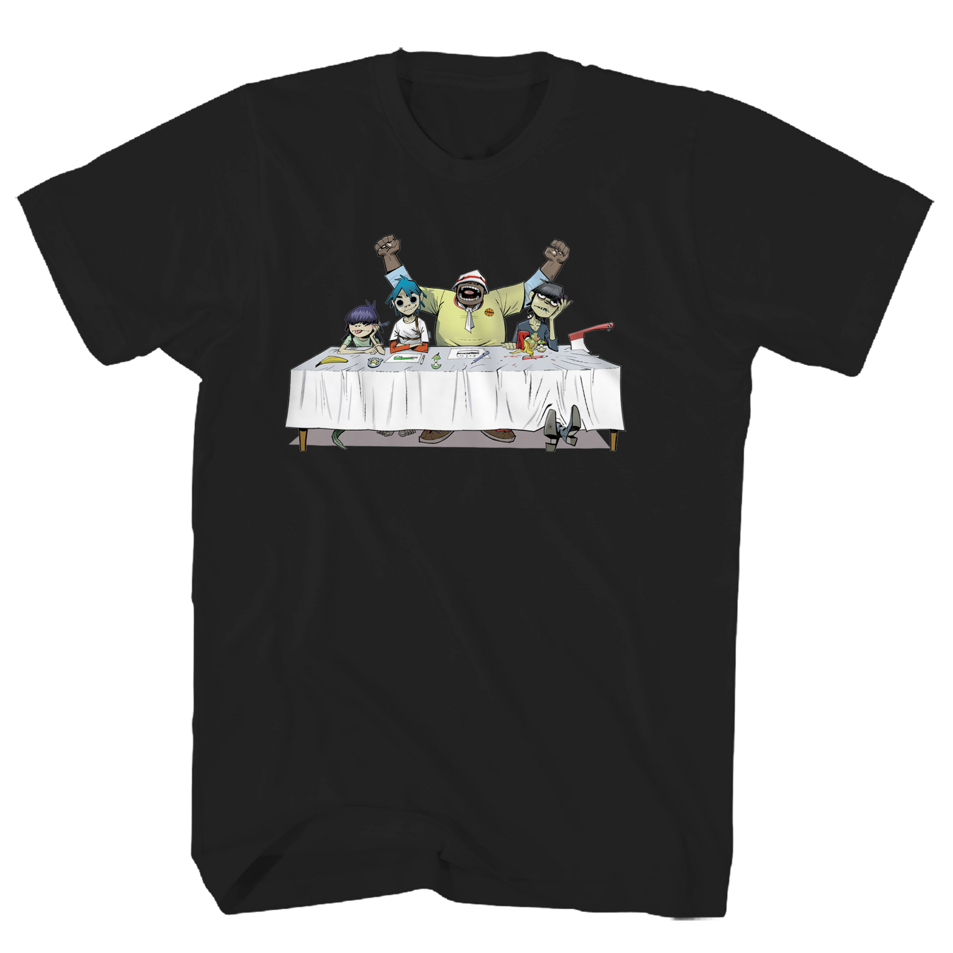 Gorillaz - Dinner Table Tshirt Black Product Image