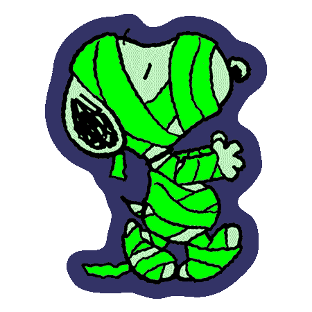 Glowing Mummy Snoopy - Die-Cut Sticker (Halloween)