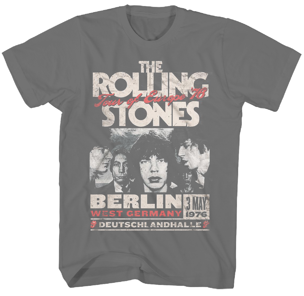 Rolling Stones - Europe 76 Berlin SS T Shirt Product Image
