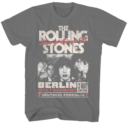 Rolling Stones - Europe 76 Berlin SS T Shirt Product Image